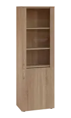 LE - 601 skříň léková prosklená, pravá, dub bardolino